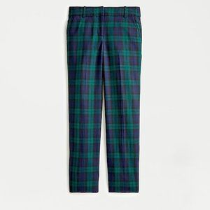 J.Crew Cameron slim crop pant in Black Watch tartan stretch wool